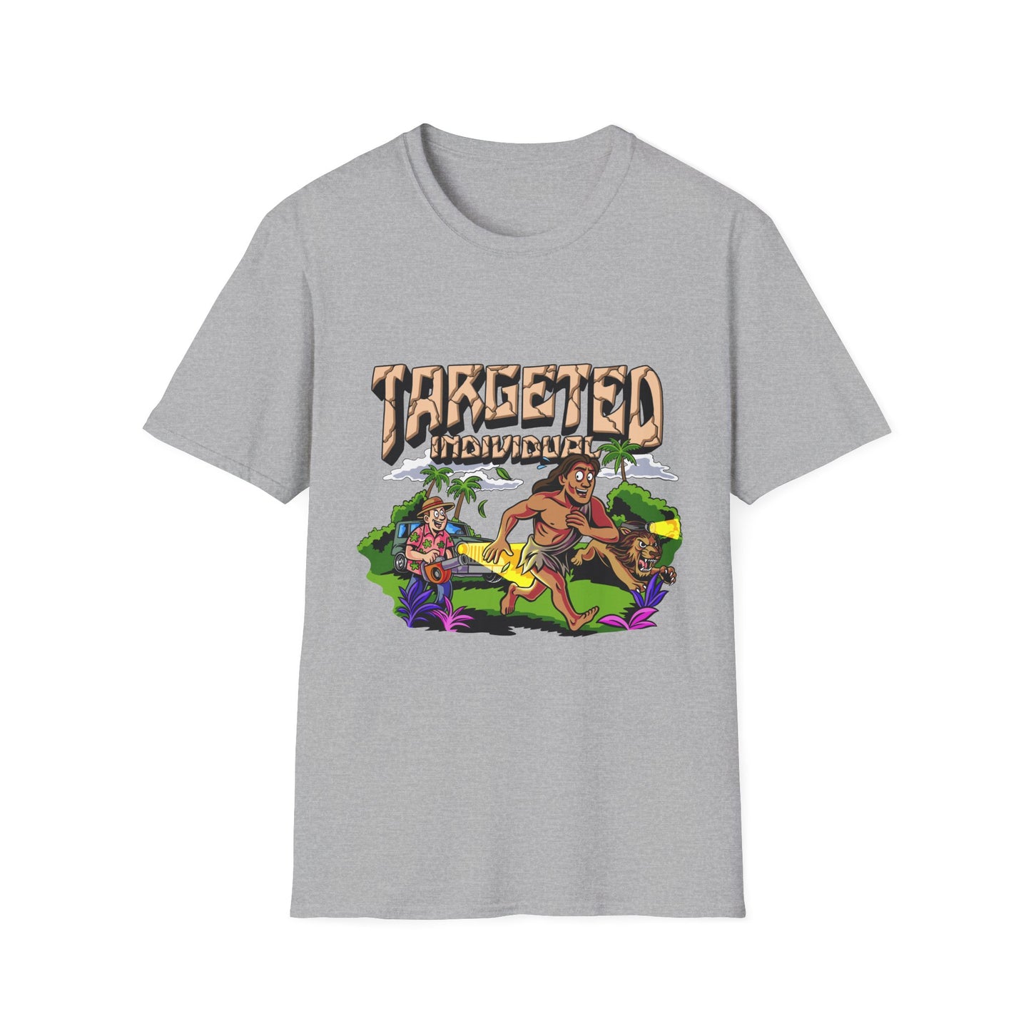 Targeted Individuals T-Shirt — Retro Island Hunt Graphic Tee