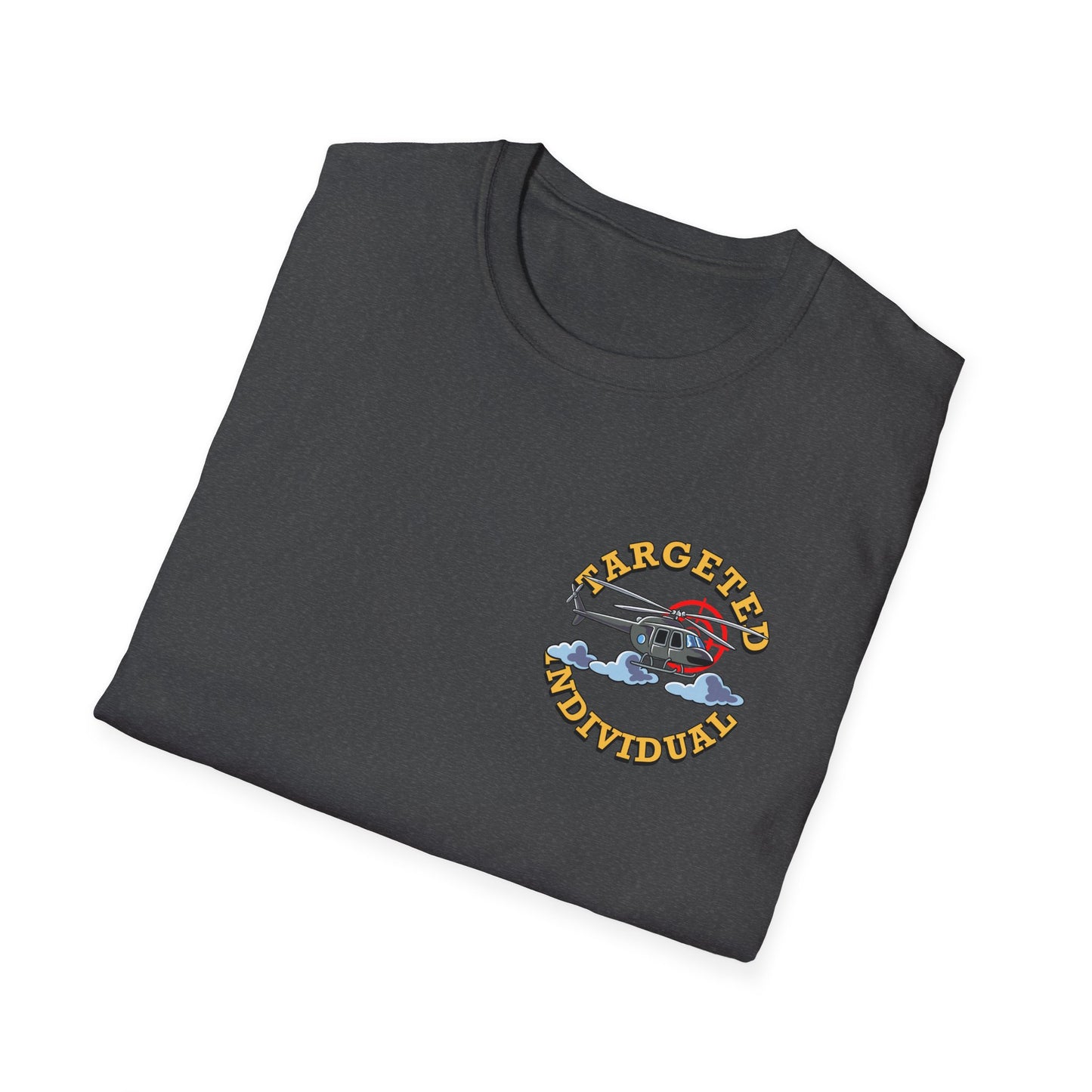 Target Individual T-Shirt — 'Target Individual' Graphic Tee with Police Truck & Targets