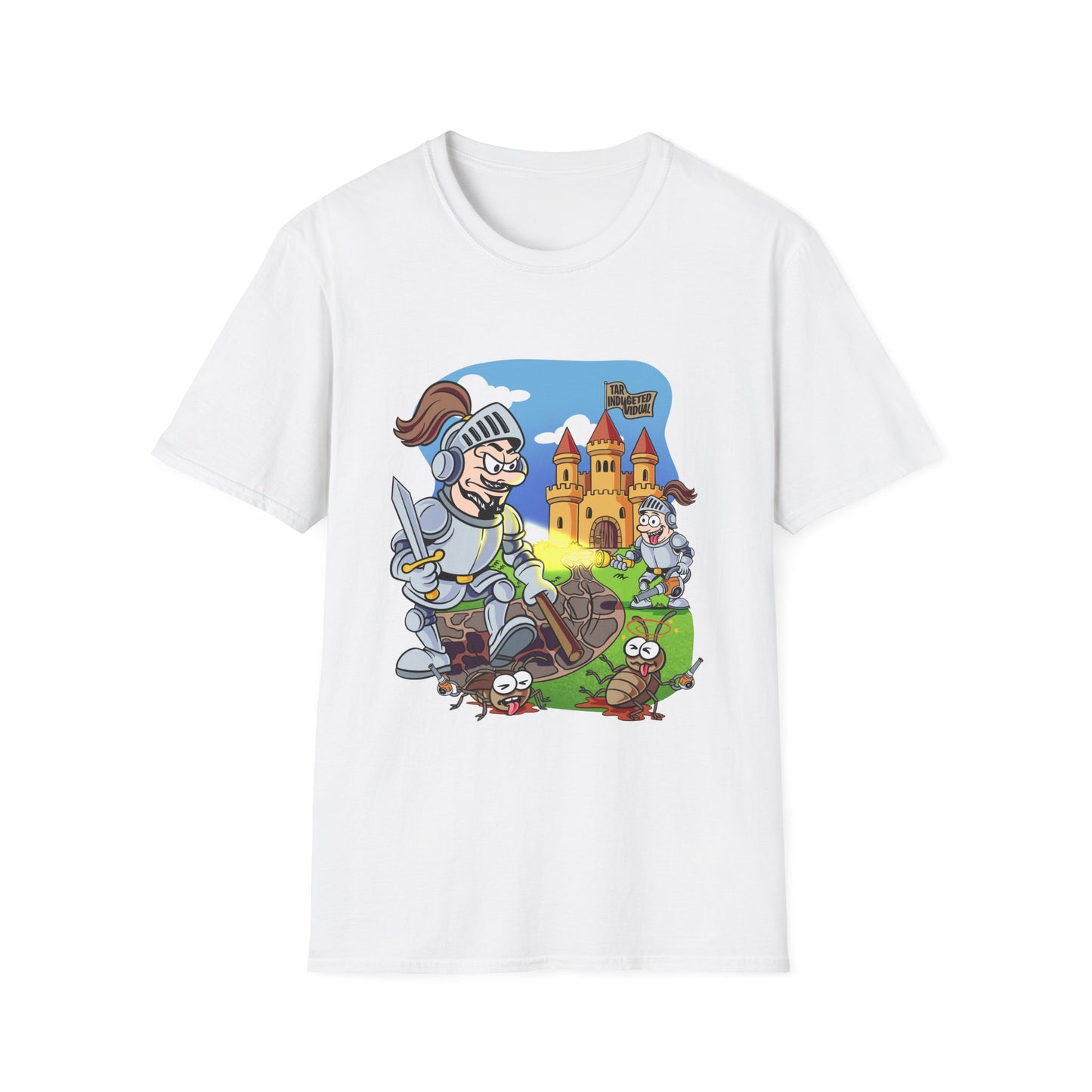 Knight Cartoon T-Shirt — Cute Medieval Castle Adventure Tee