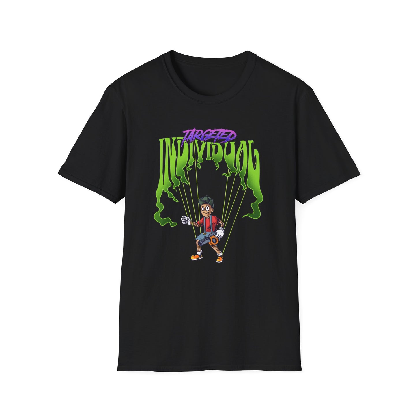 T-Shirt — Puppet Strings Graphic Tee (Young Gamer Puppet Design)