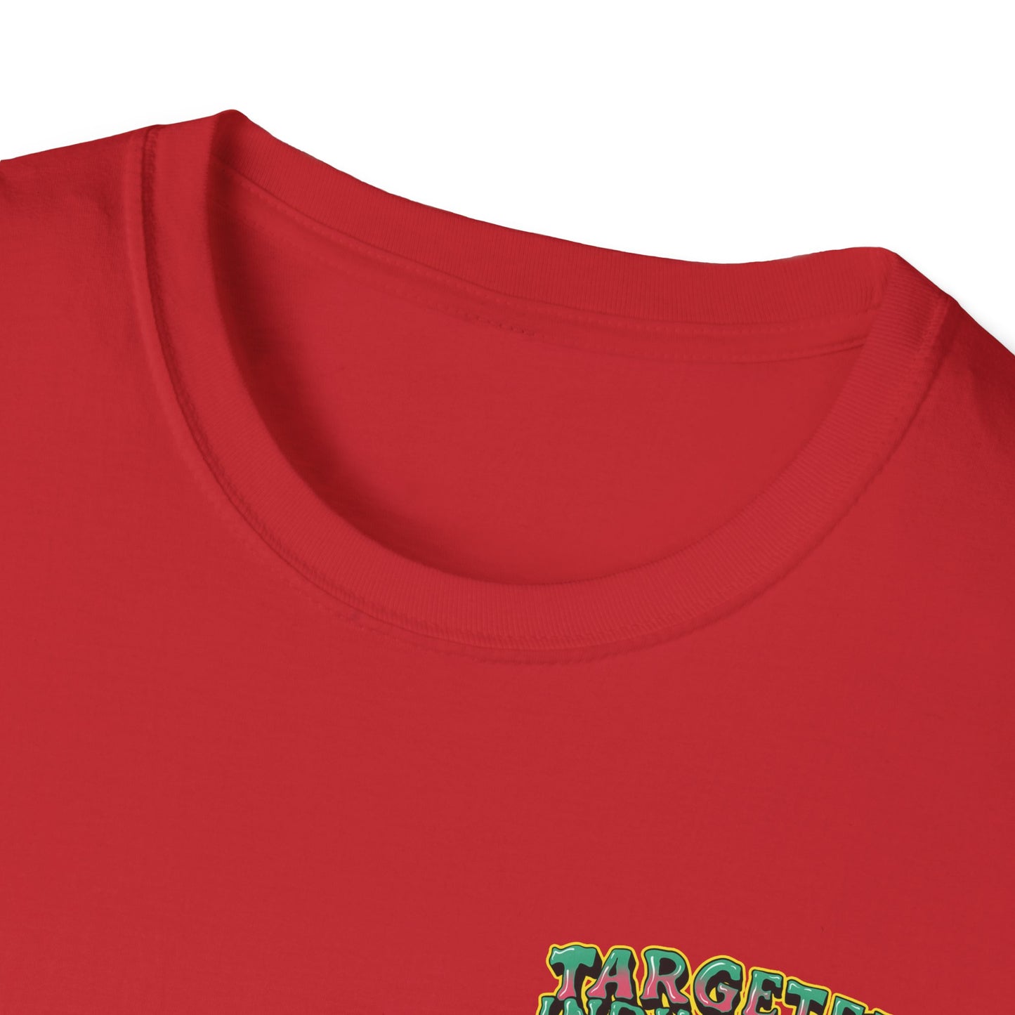 Targeted Individual Graphic T-Shirt — Retro Beach Protest Artwork