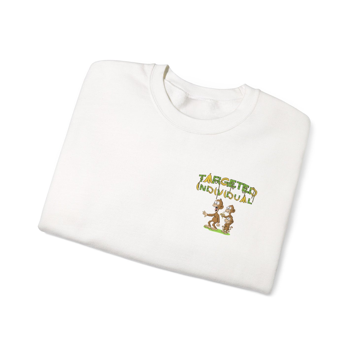 Targeted Individual Crewneck Sweatshirt — Retro Cartoon Graphic