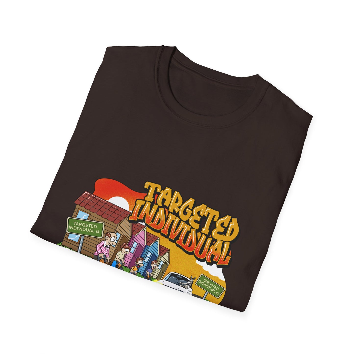 Targeted Individual Graphic T-Shirt — Retro Street Scene Tee