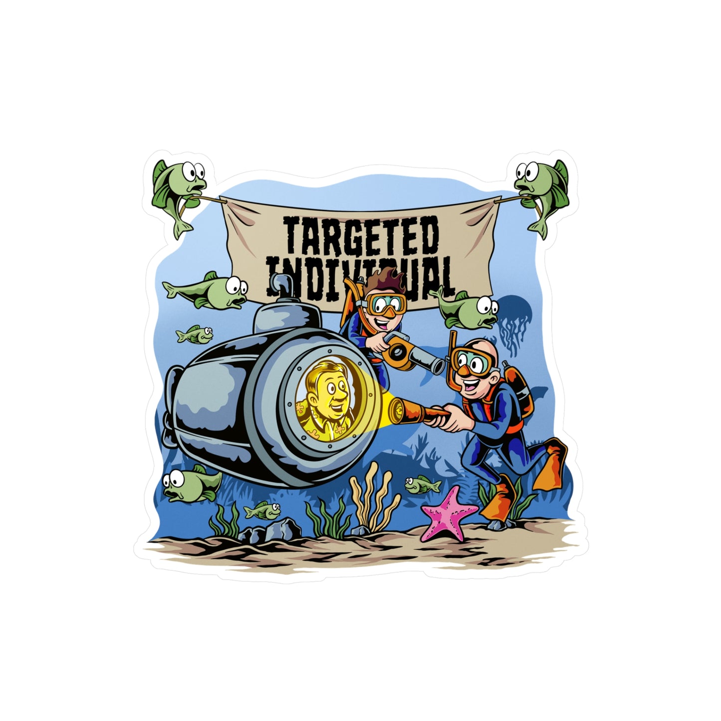 Targeted Individual Submarine Sticker — Kiss-Cut Vinyl Decal