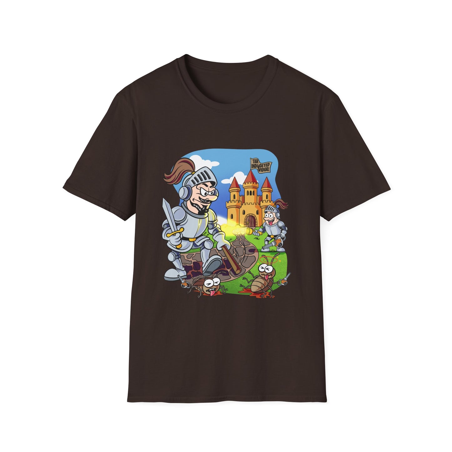 Knight Cartoon T-Shirt — Cute Medieval Castle Adventure Tee
