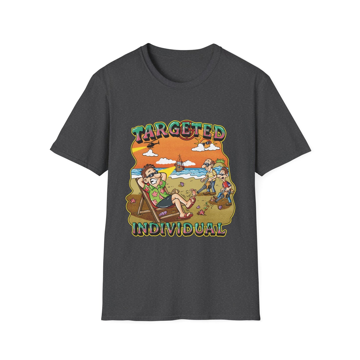 Targeted Individual T-Shirt — Retro Beach Conspiracy Graphic Tee