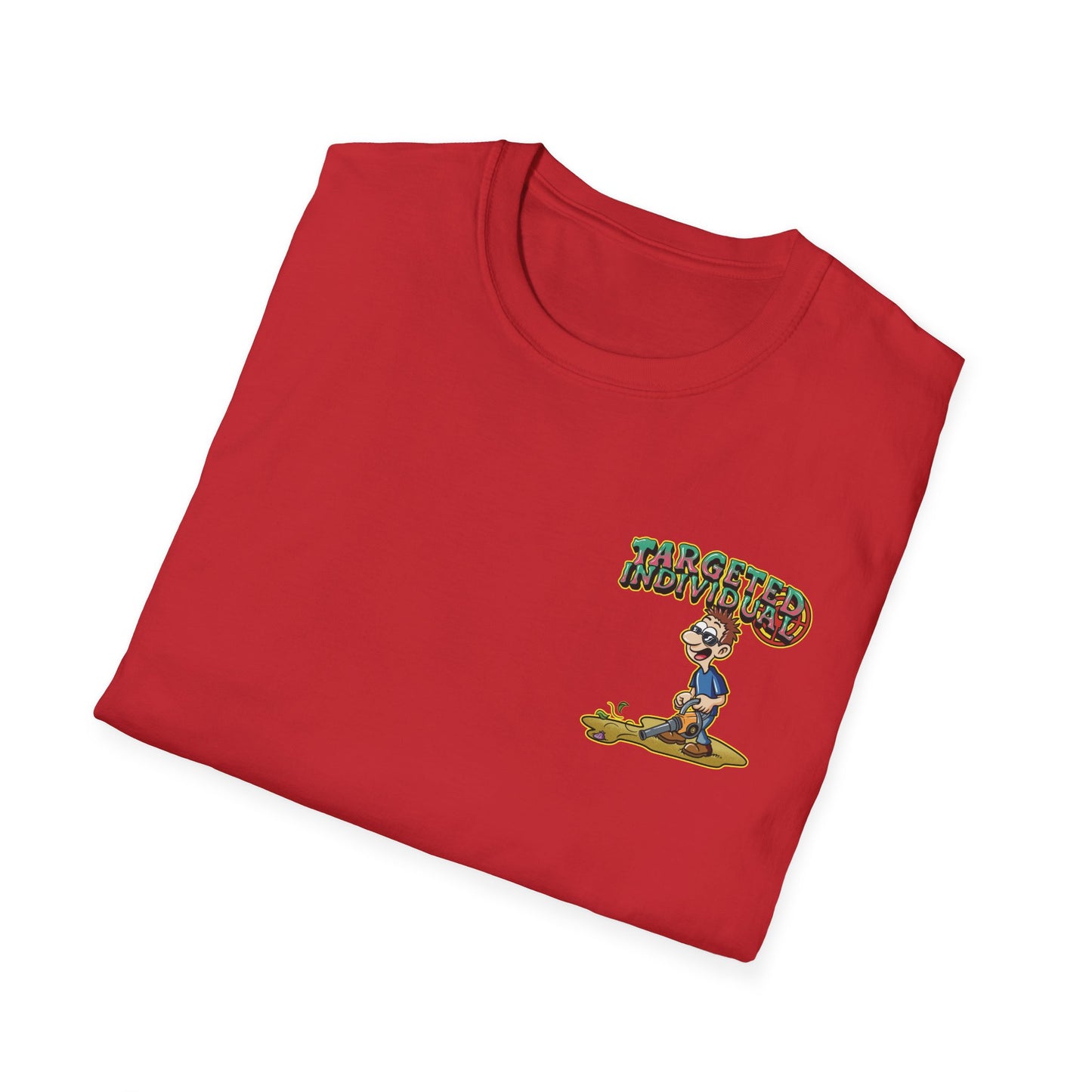 Targeted Individual Graphic T-Shirt — Retro Beach Protest Artwork