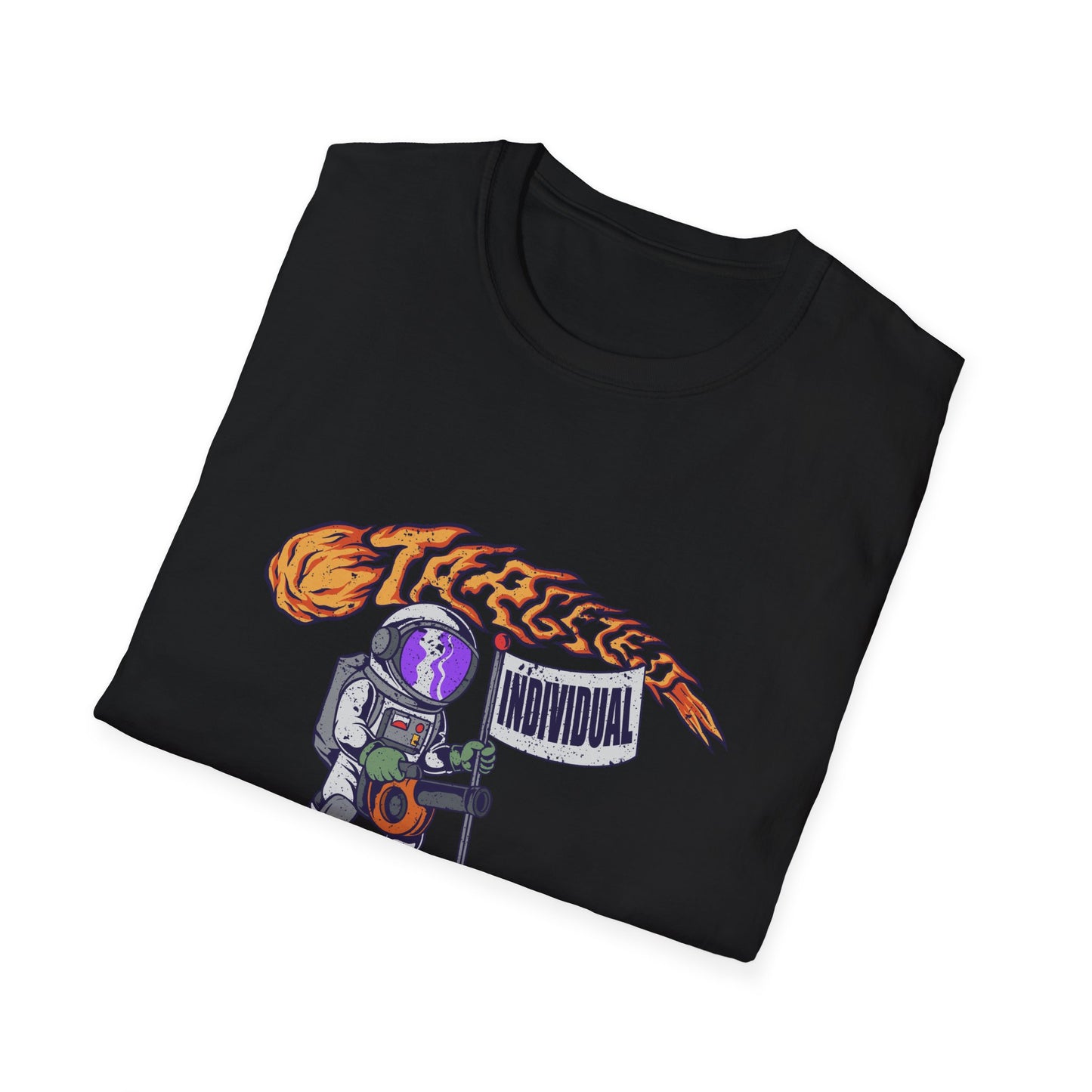 Astronaut Guitar T-Shirt — Retro Space Rock Design ("Takeoff")