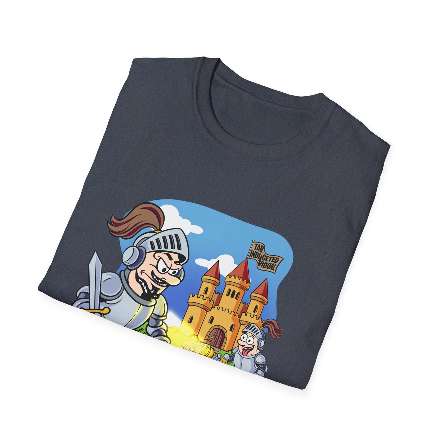 Knight Cartoon T-Shirt — Cute Medieval Castle Adventure Tee