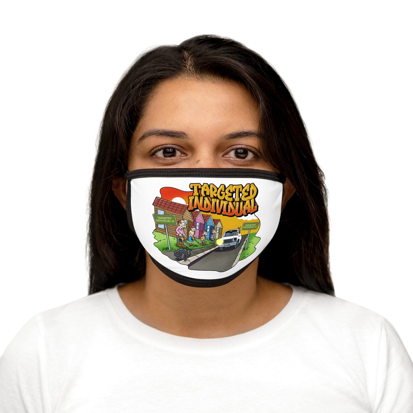 Targeted Individual Graphic Face Mask — Protest/Activist Street Art Design