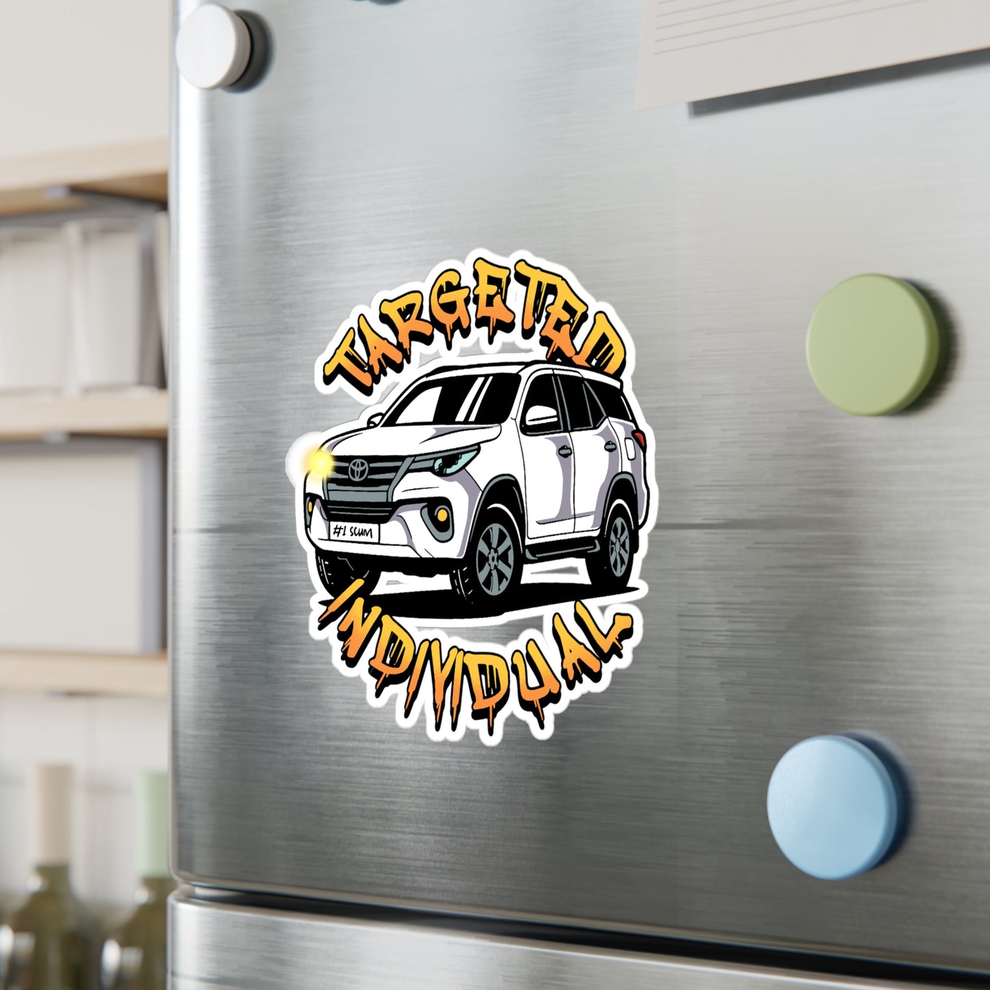 Targeted Individual SUV Vinyl Sticker — Kiss-Cut Car Decal