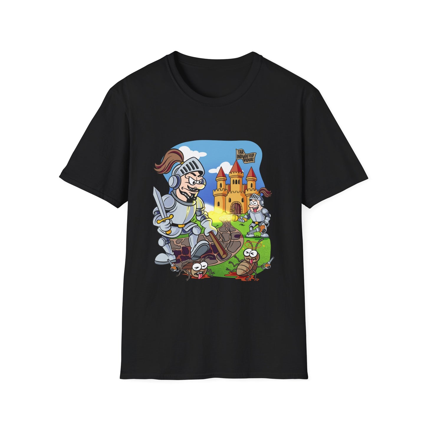 Knight Cartoon T-Shirt — Cute Medieval Castle Adventure Tee