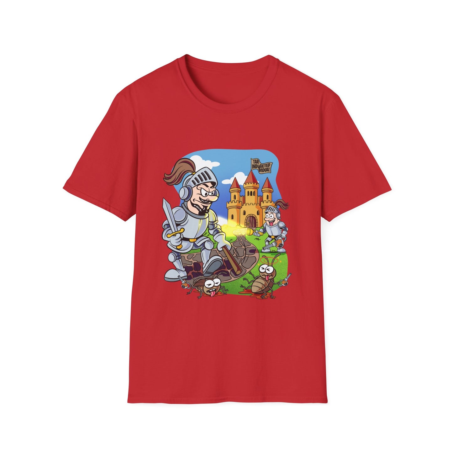 Knight Cartoon T-Shirt — Cute Medieval Castle Adventure Tee