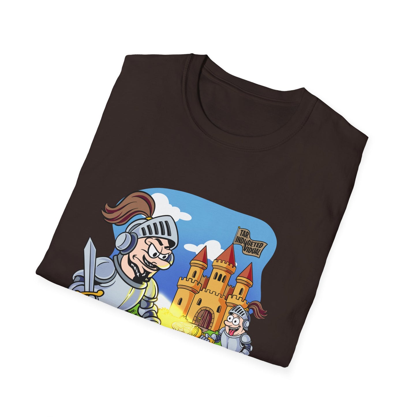 Knight Cartoon T-Shirt — Cute Medieval Castle Adventure Tee