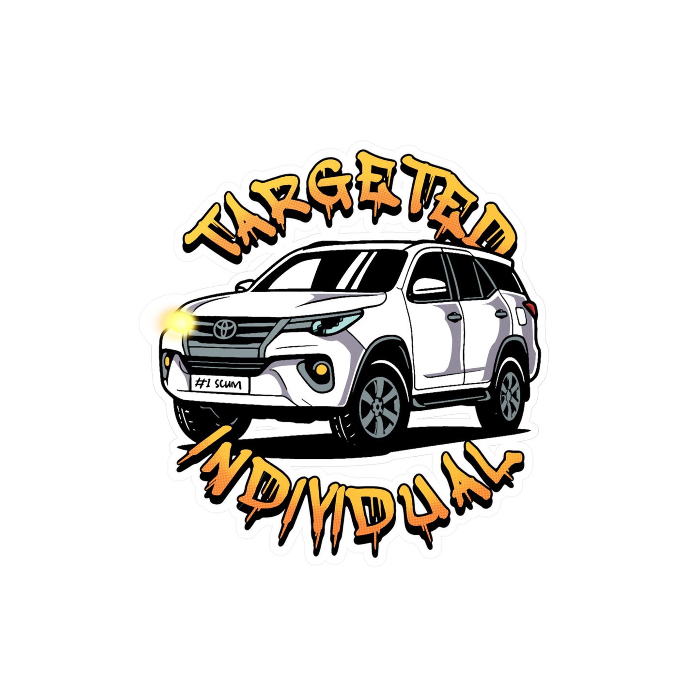 Targeted Individual SUV Vinyl Sticker — Kiss-Cut Car Decal