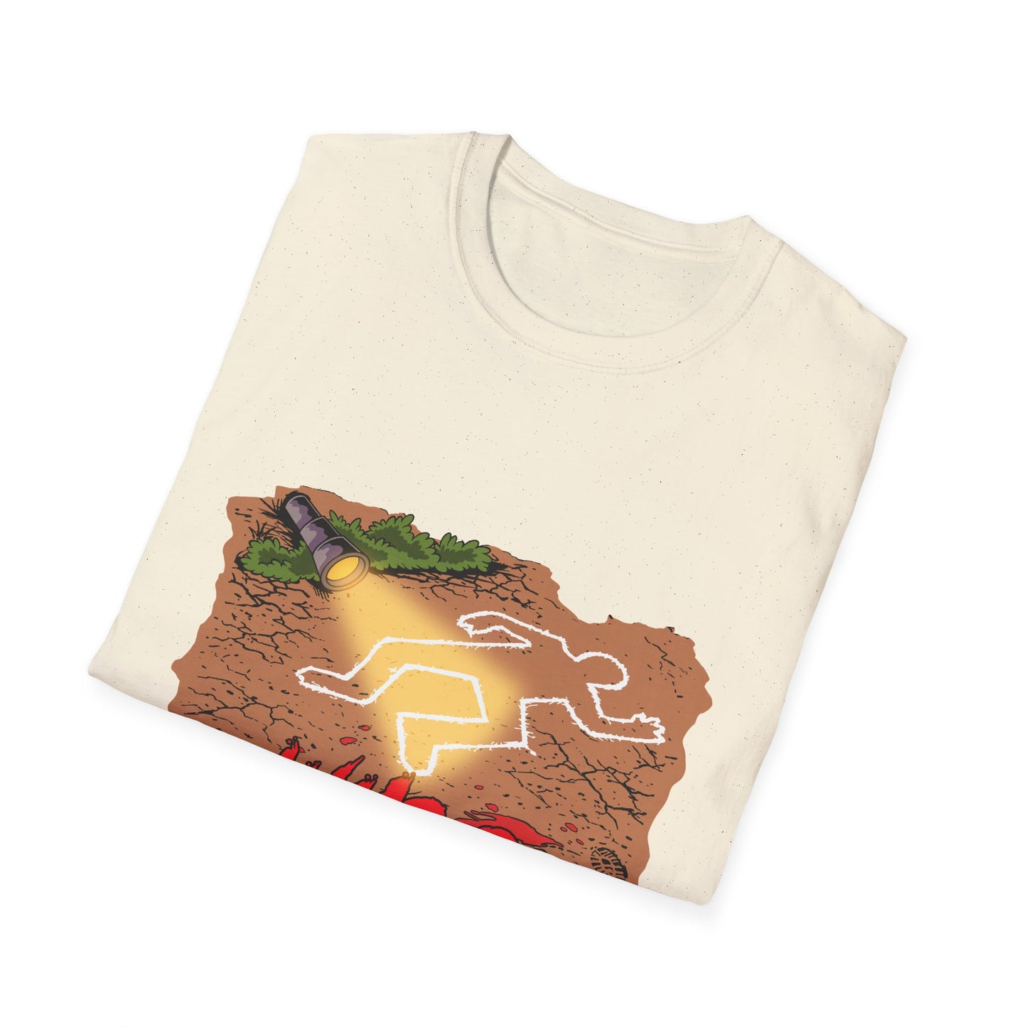 Crime Scene Chalk Outline T-Shirt – "Who's Next?" Graphic Tee