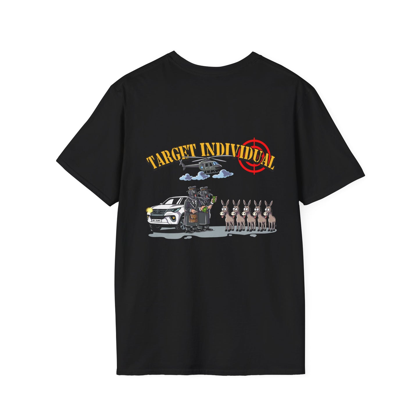 Target Individual T-Shirt — Tactical Humvee & Helicopter Graphic