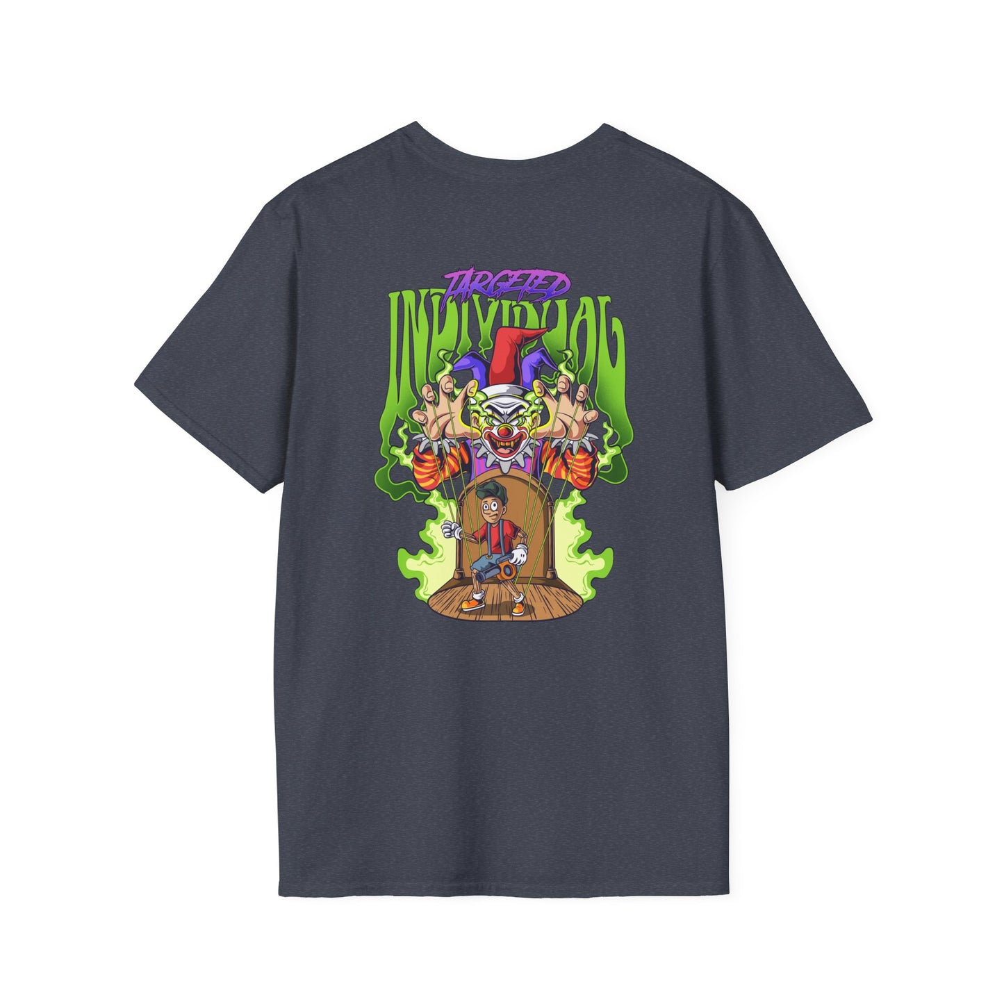 Scaredy Clown Graphic T-Shirt — Horror Joker Back Print