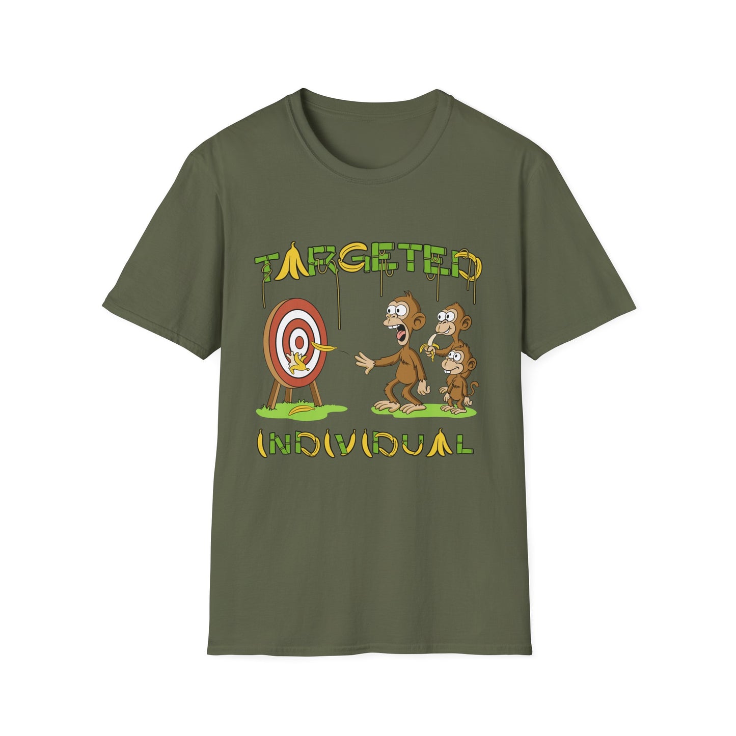 Targeted Individual Graphic T-Shirt — Funny Monkey Target Design