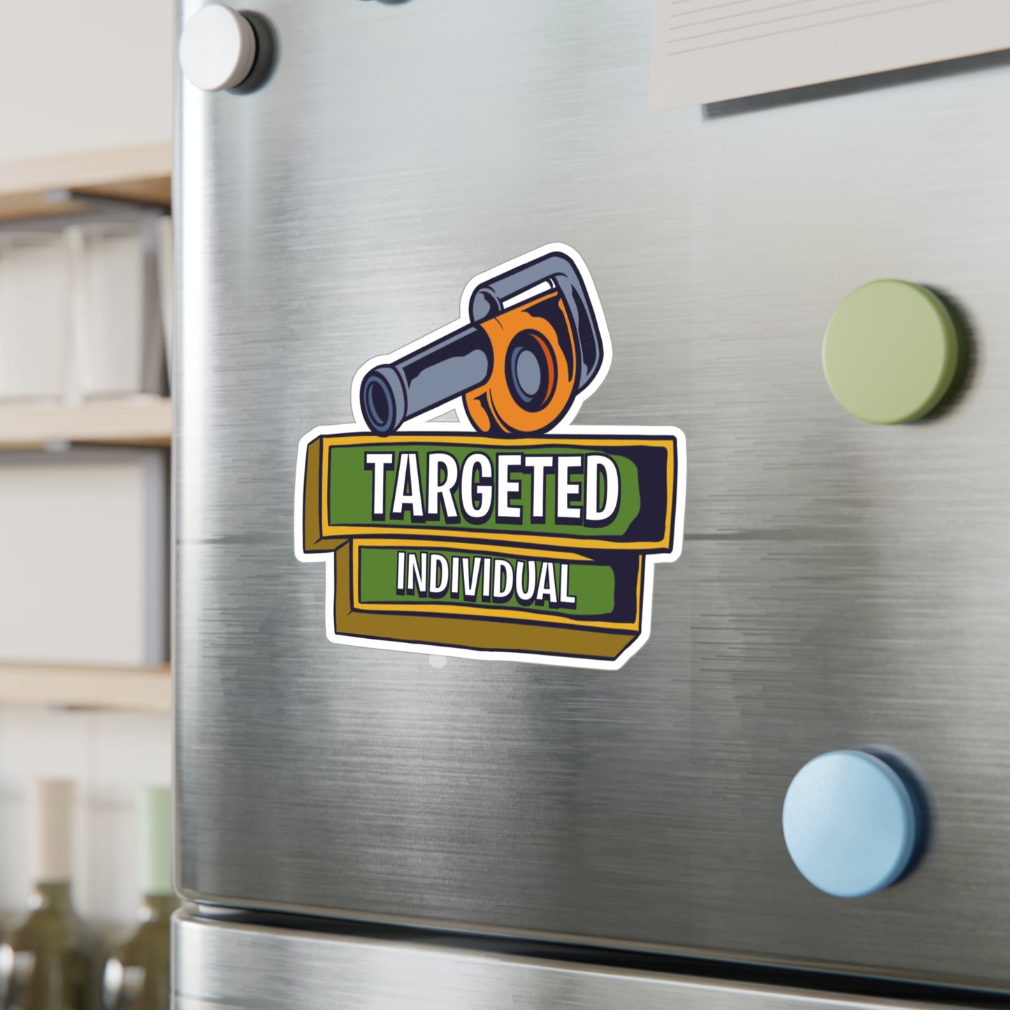 Targeted Individual Vinyl Sticker — Tactical Scope Kiss-Cut Decal