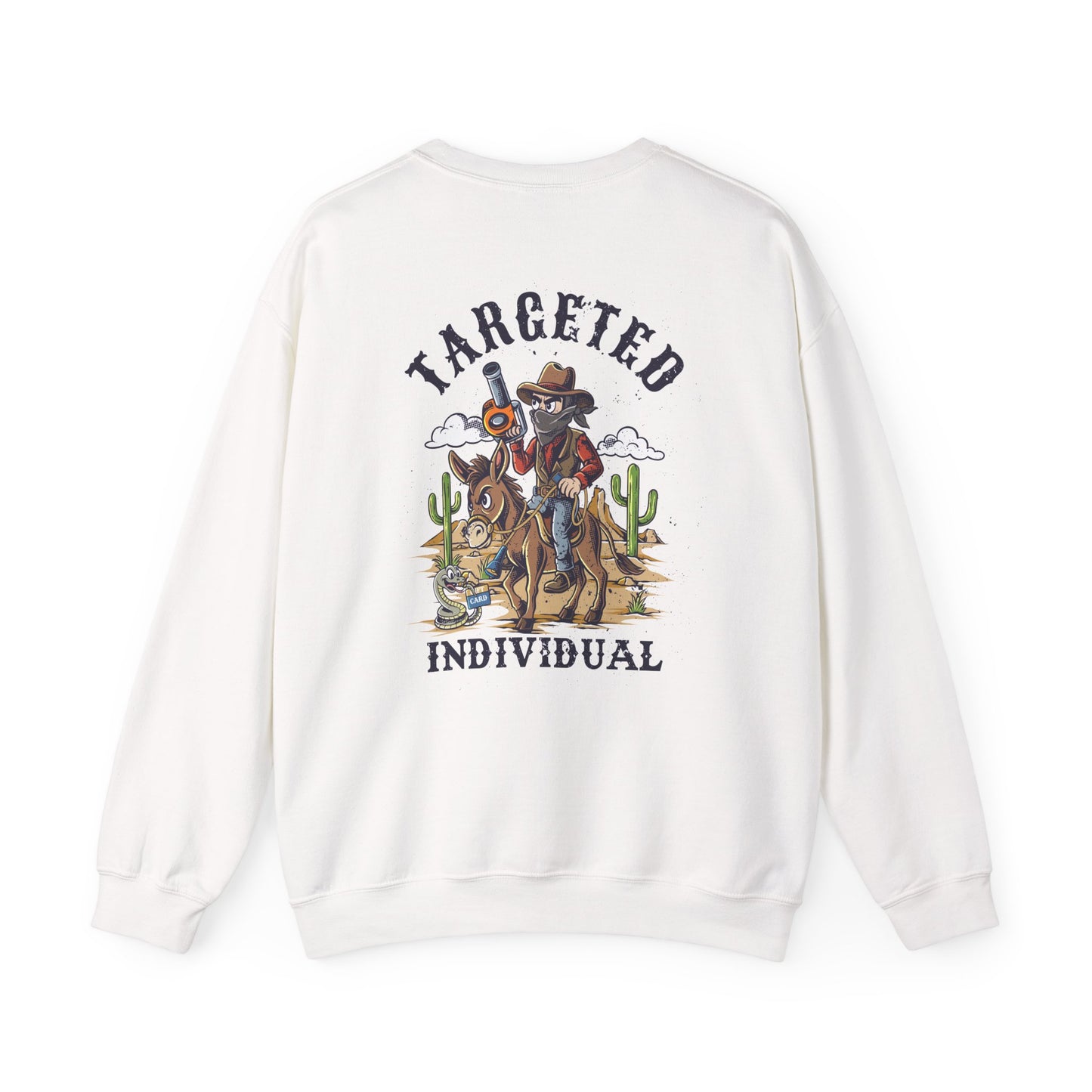Targeted Individual Crewneck Sweatshirt — Western Cowboy Graphic