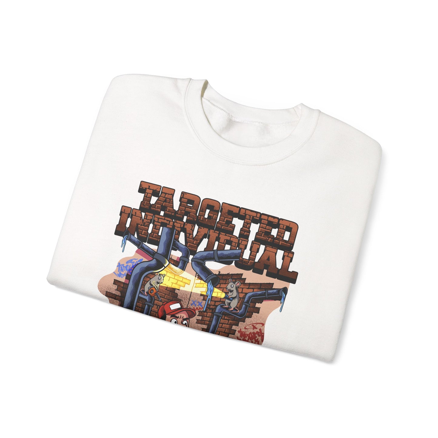 Crewneck Sweatshirt — "Tapoutta My Way" Retro Plumber Graphic