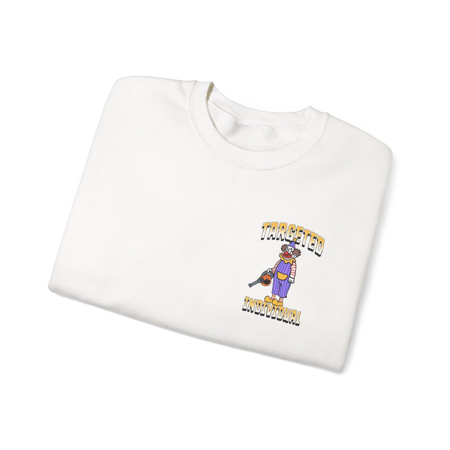 Crewneck Sweatshirt — "Targeted Individual" Carnival Graphic