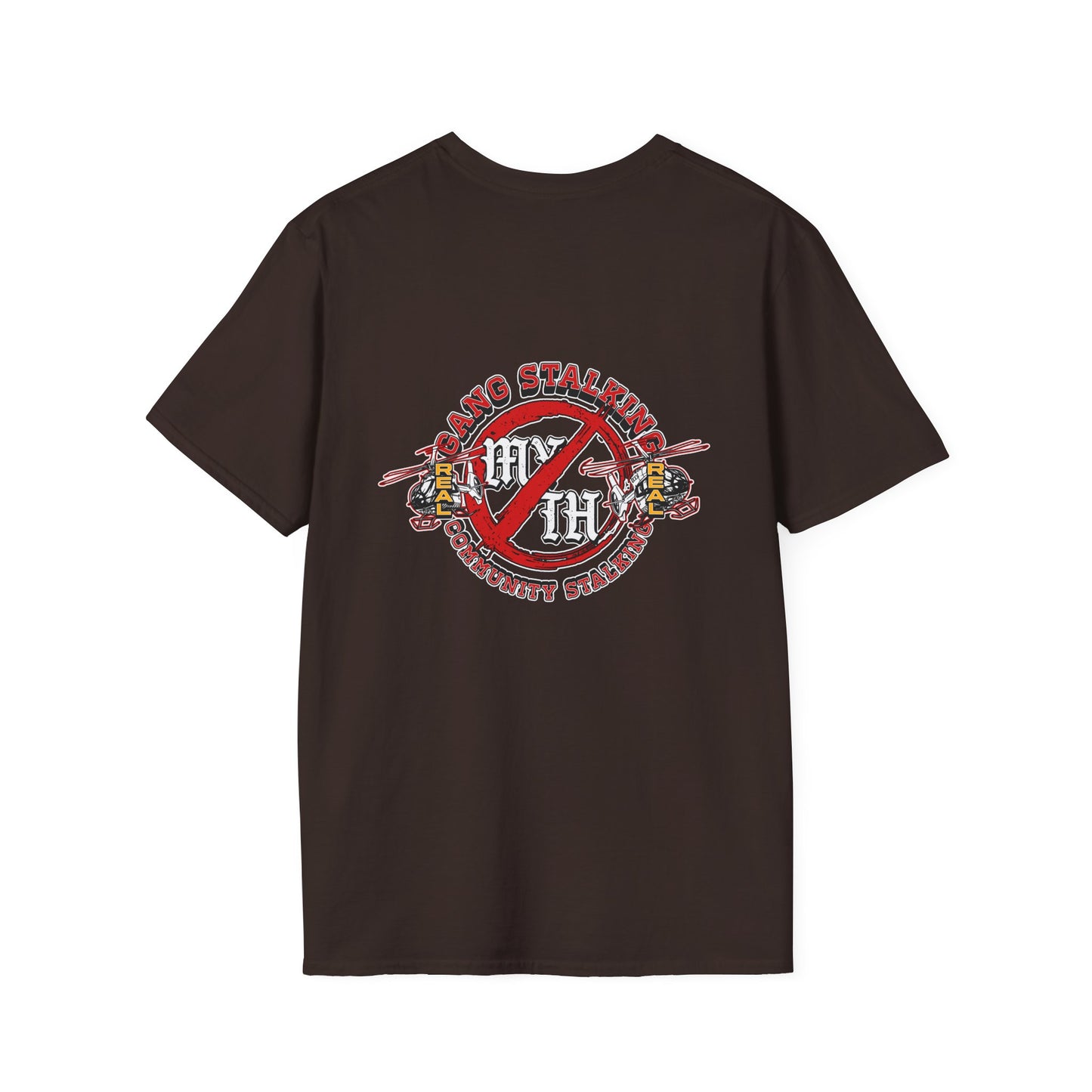 T-Shirt — Retro 'No Stalking' Vintage Graphic Tee (Front Sloth & Back Emblem)