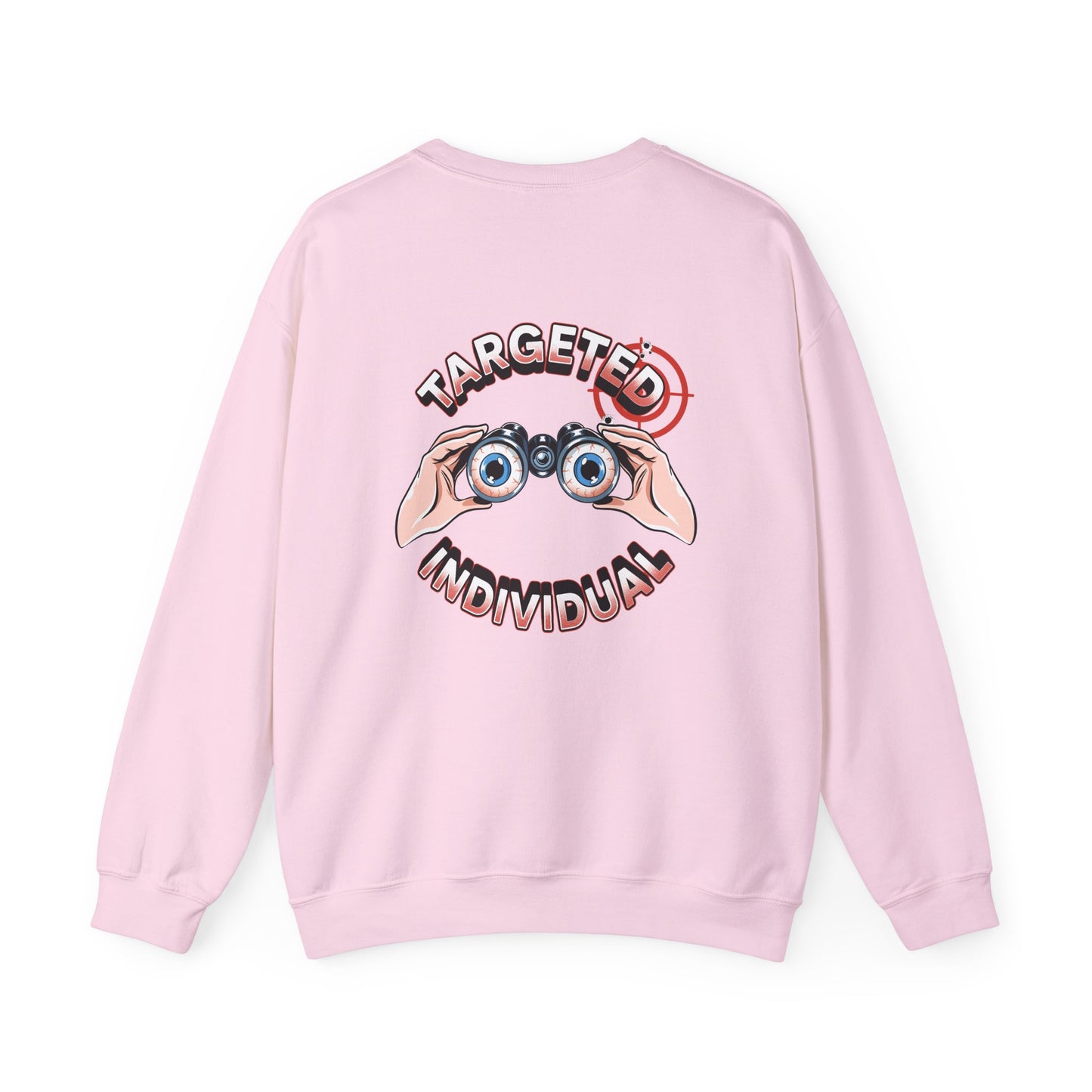 Crewneck Sweatshirt — "Targeted Individual" Binoculars Graphic