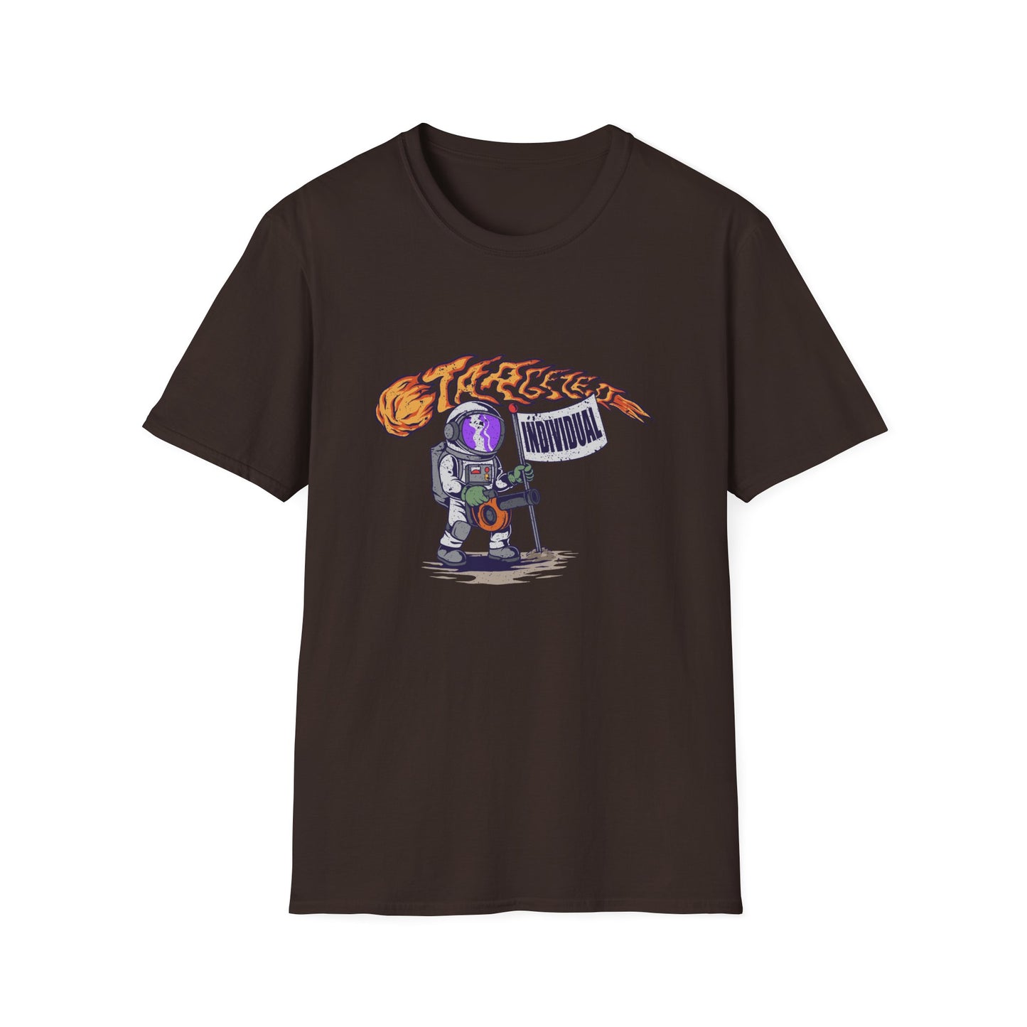 Astronaut Guitar T-Shirt — Retro Space Rock Design ("Takeoff")