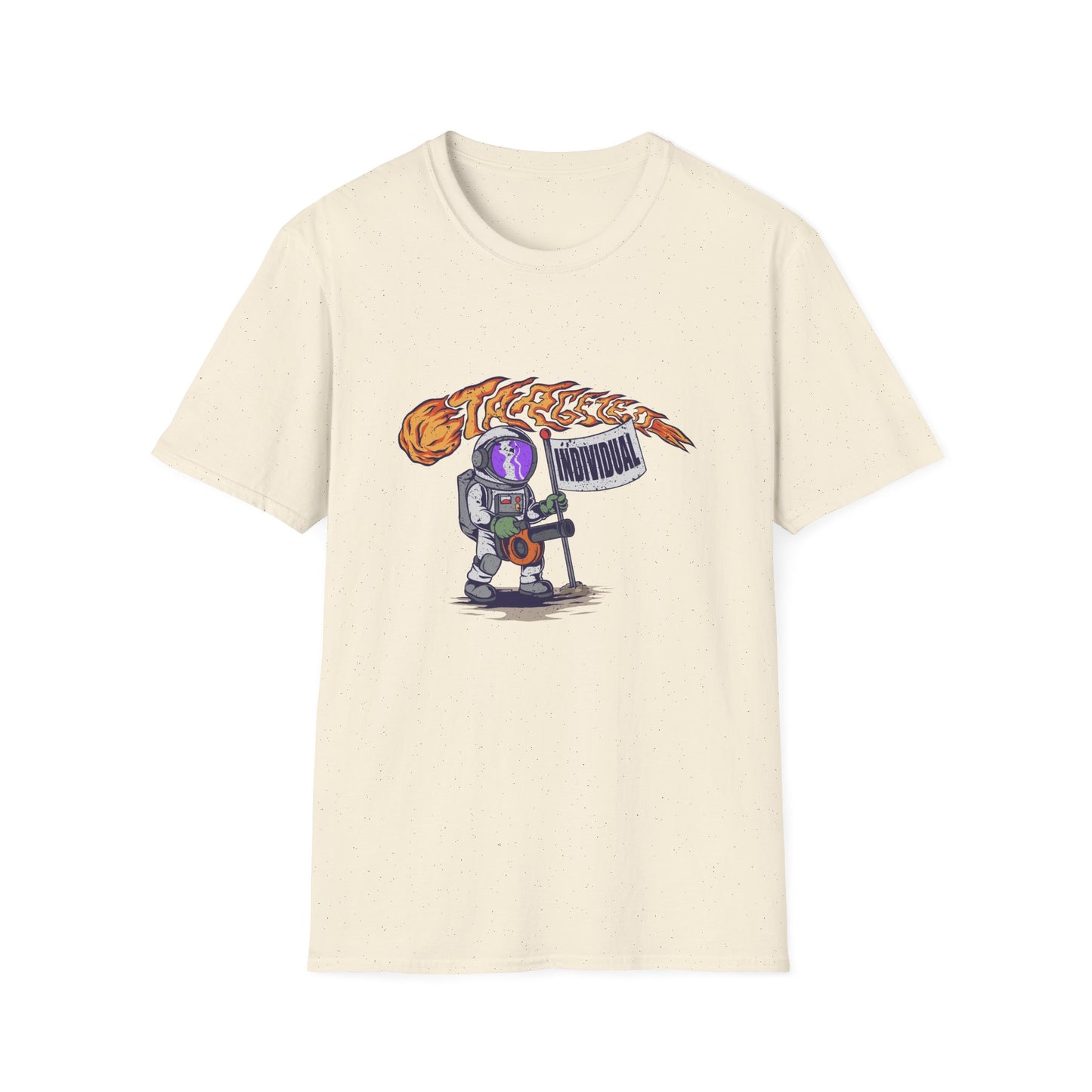 Astronaut Guitar T-Shirt — Retro Space Rock Design ("Takeoff")