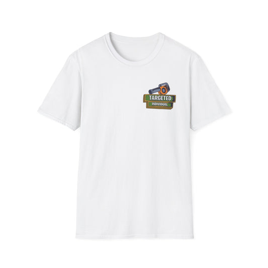 Targeted Ad Vendor T-Shirt — Funny Street Market Cartoon Graphic Tee