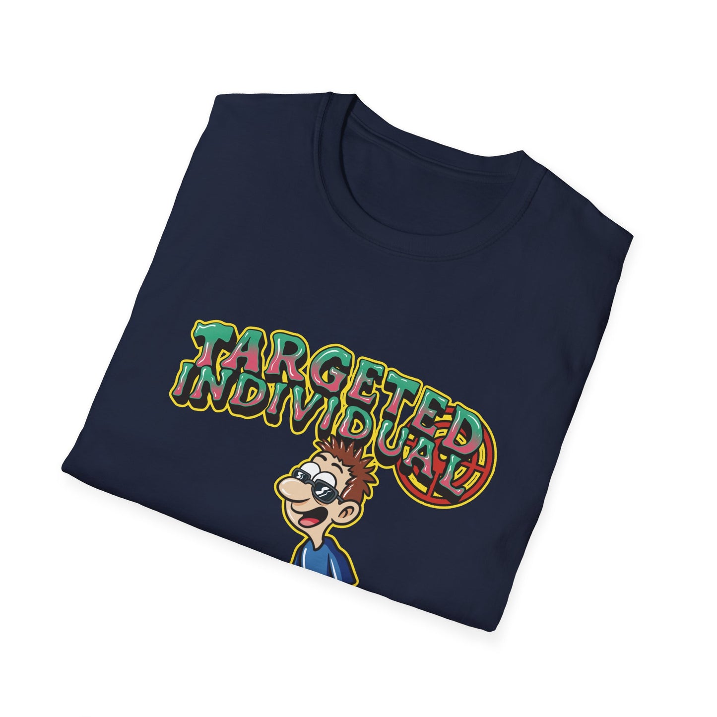 Targeted Individual T-Shirt — Surfer Cartoon Graphic Tee