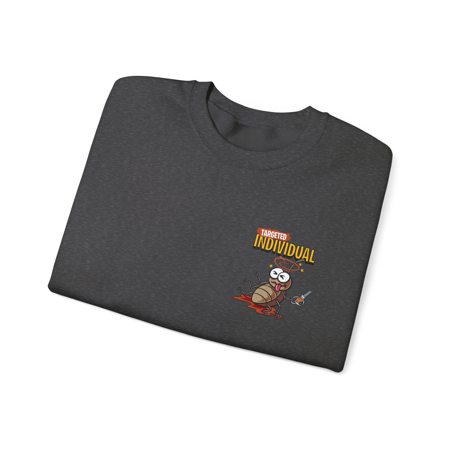 Knight vs Worms Crewneck Sweatshirt — Funny Medieval Cartoon Graphic