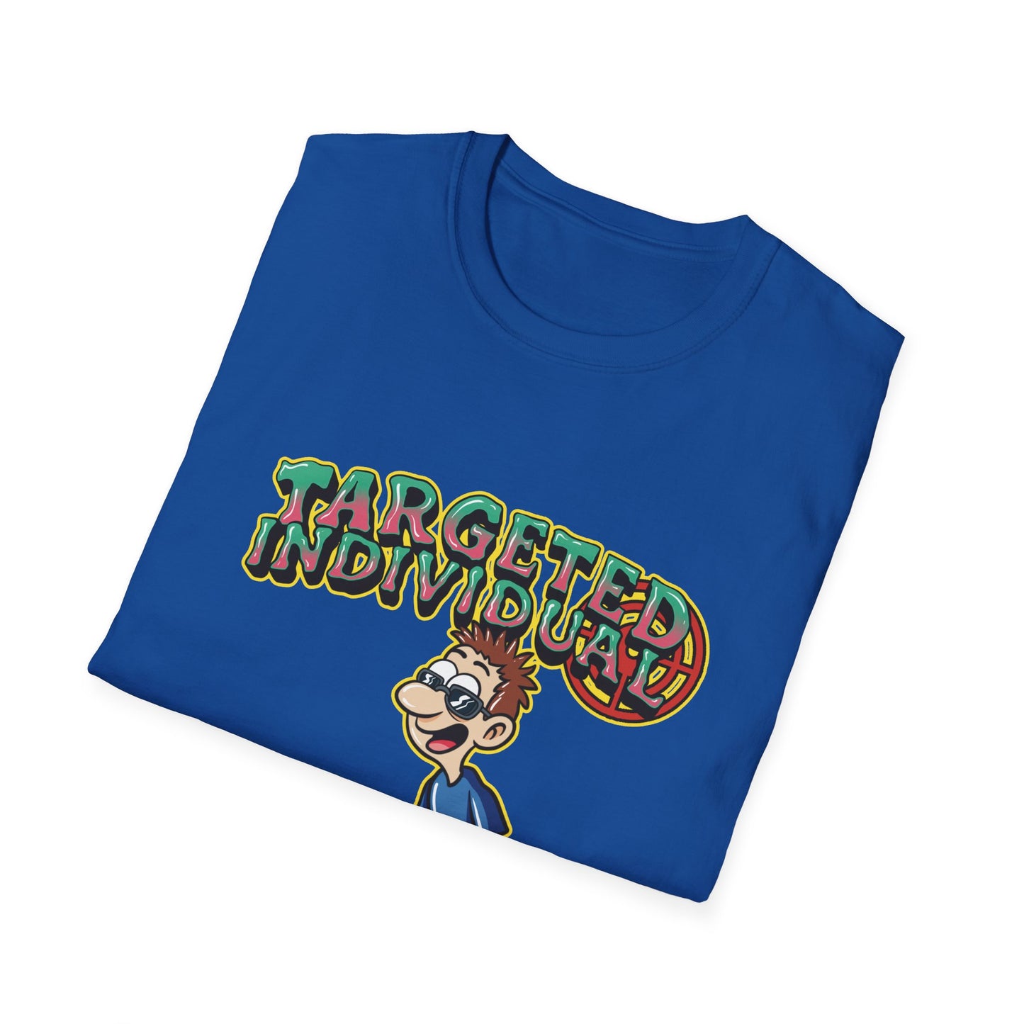 Targeted Individual T-Shirt — Surfer Cartoon Graphic Tee