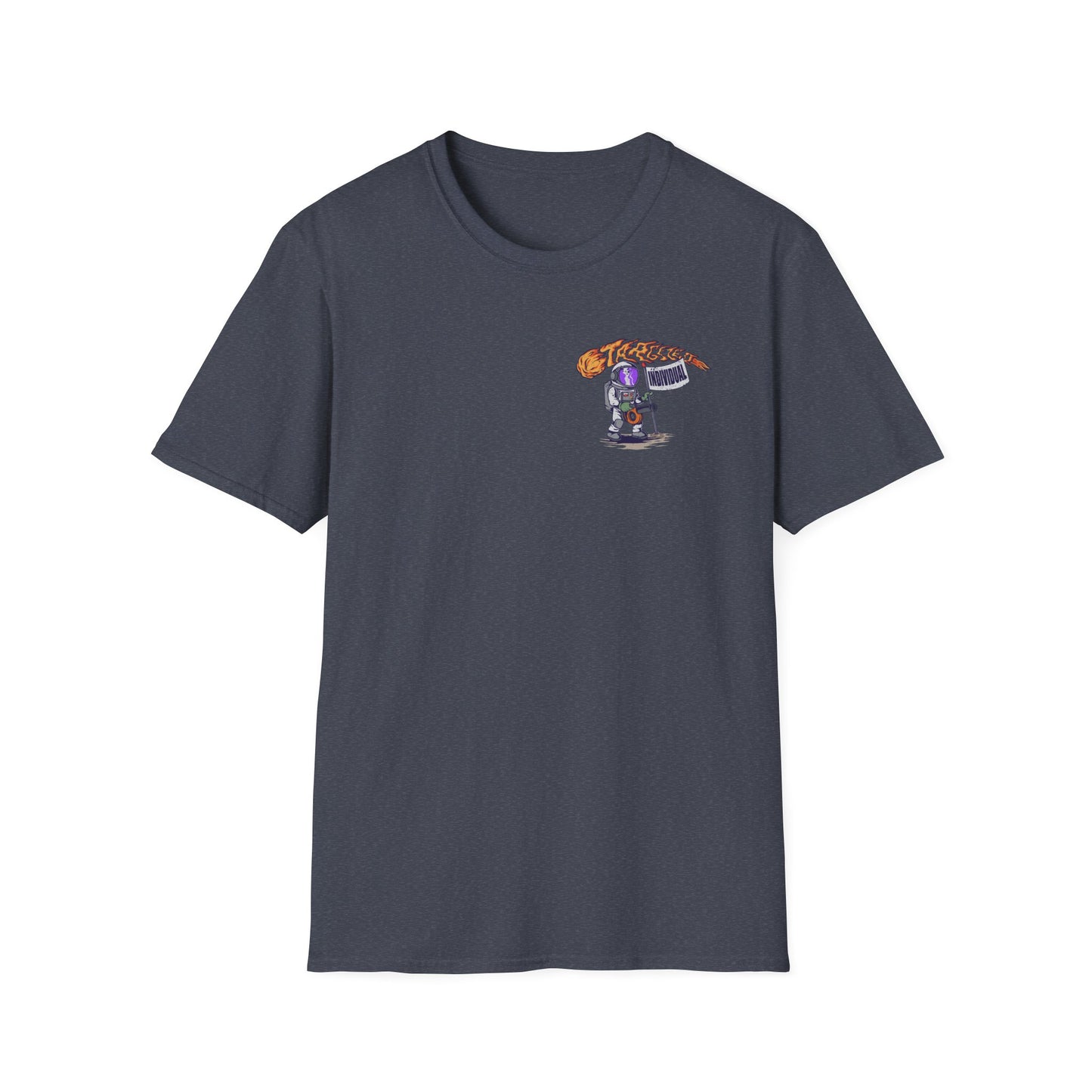 Space Protest T-Shirt — Cute Astronauts Holding Sign with Comet Graphic