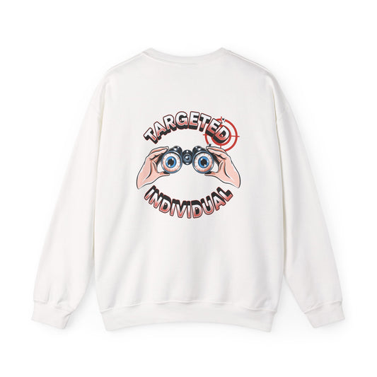 Crewneck Sweatshirt — "Targeted Individual" Binoculars Graphic