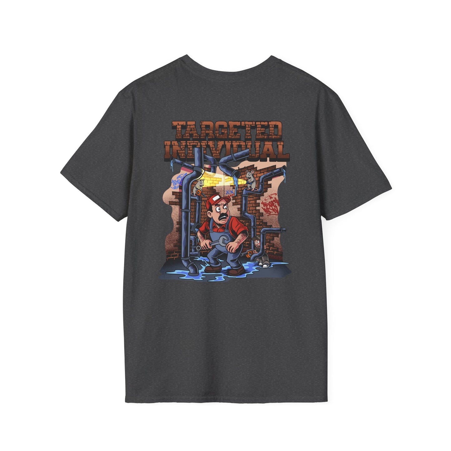Plumber Retro Graphic T‑Shirt — "Tabotted Industrial" Back Artwork