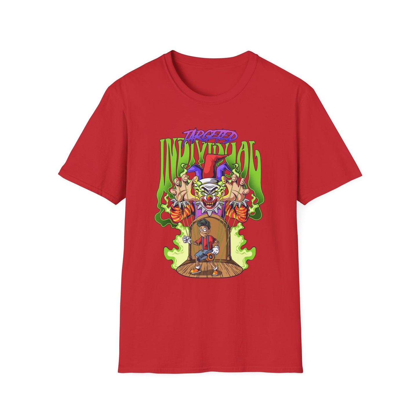 Creepy Clown Portal T-Shirt — Horror Graphic Tee with 'Disturbed' Vibe