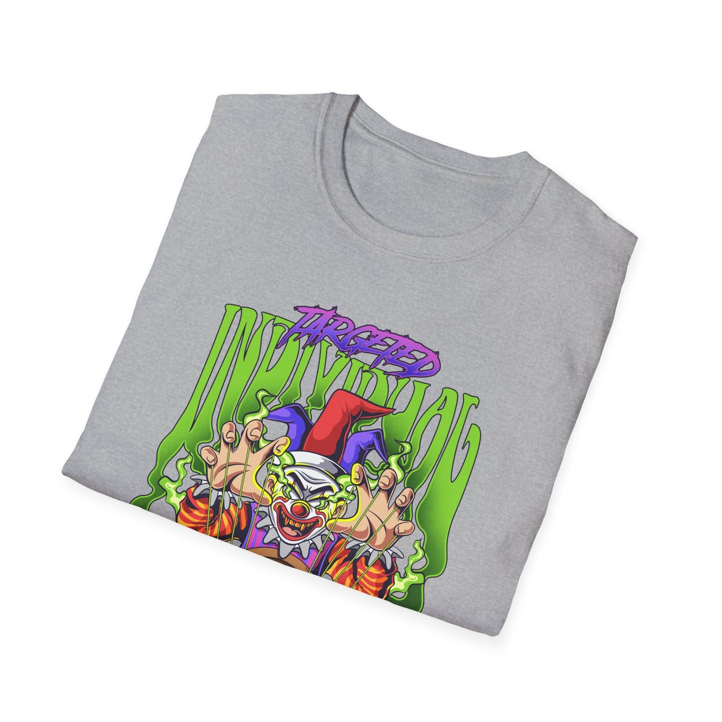 Creepy Clown Portal T-Shirt — Horror Graphic Tee with 'Disturbed' Vibe