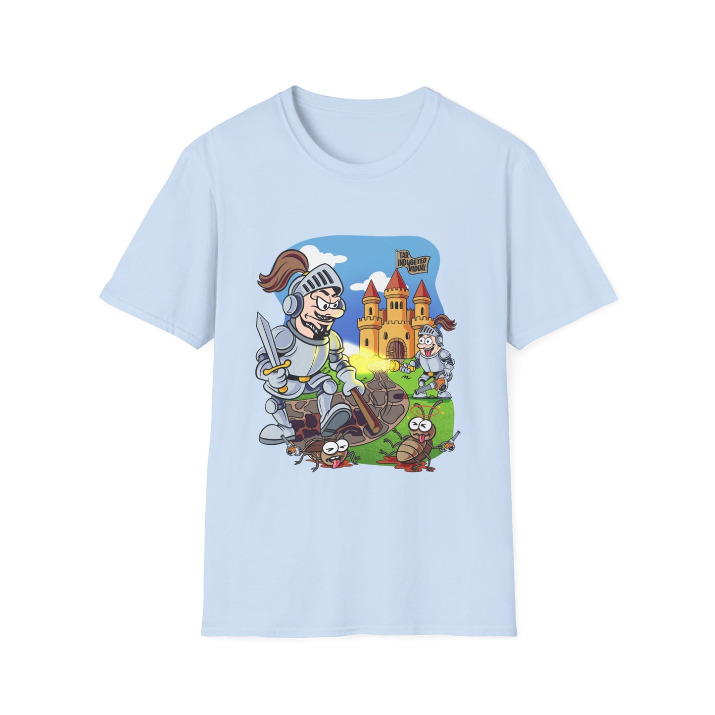 Knight Cartoon T-Shirt — Cute Medieval Castle Adventure Tee