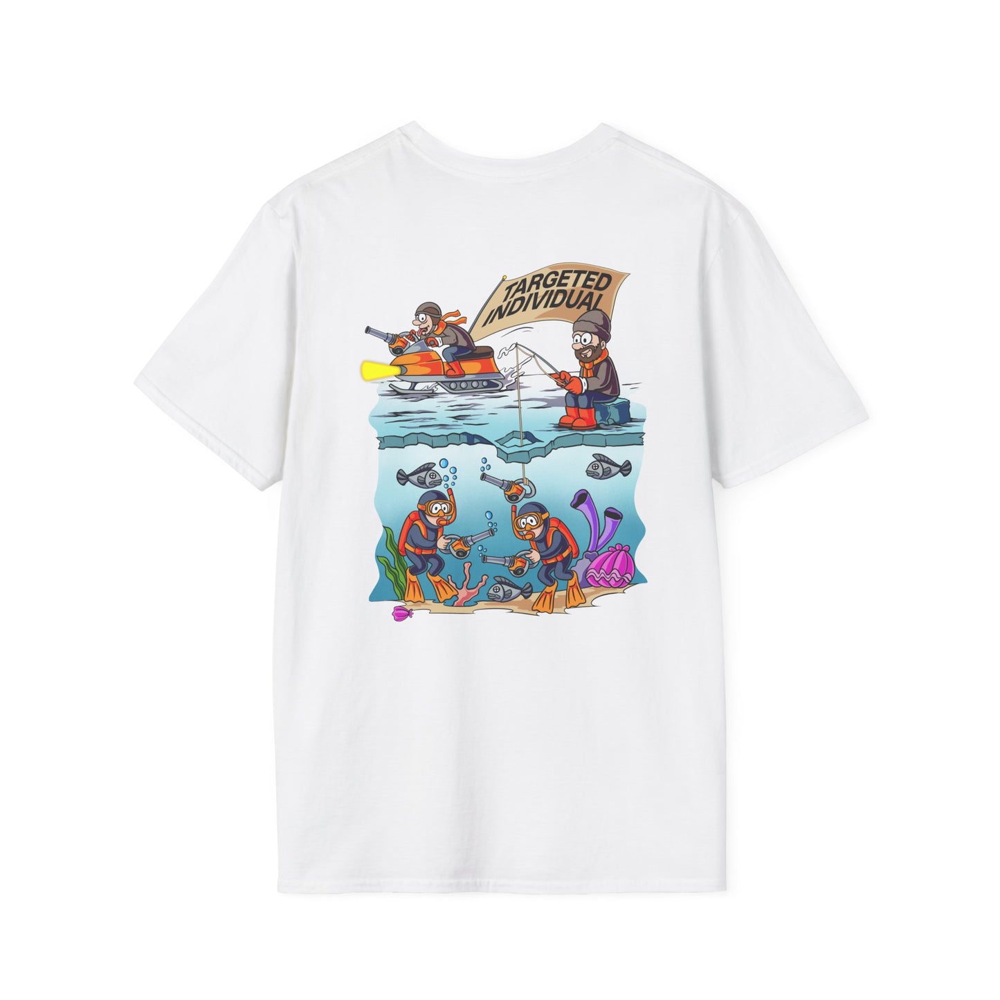Fishing Cartoon T-Shirt — "Targeted Individual" Graphic Tee