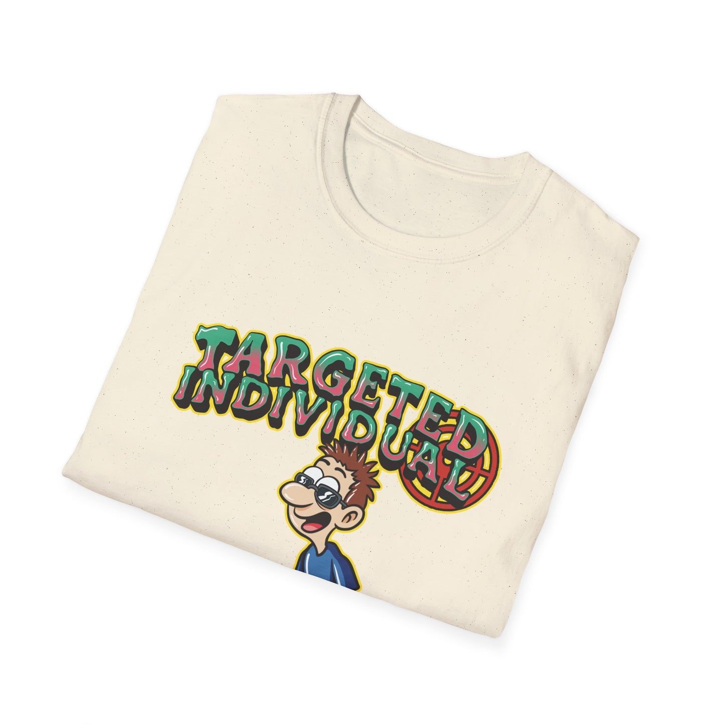 Targeted Individual T-Shirt — Surfer Cartoon Graphic Tee
