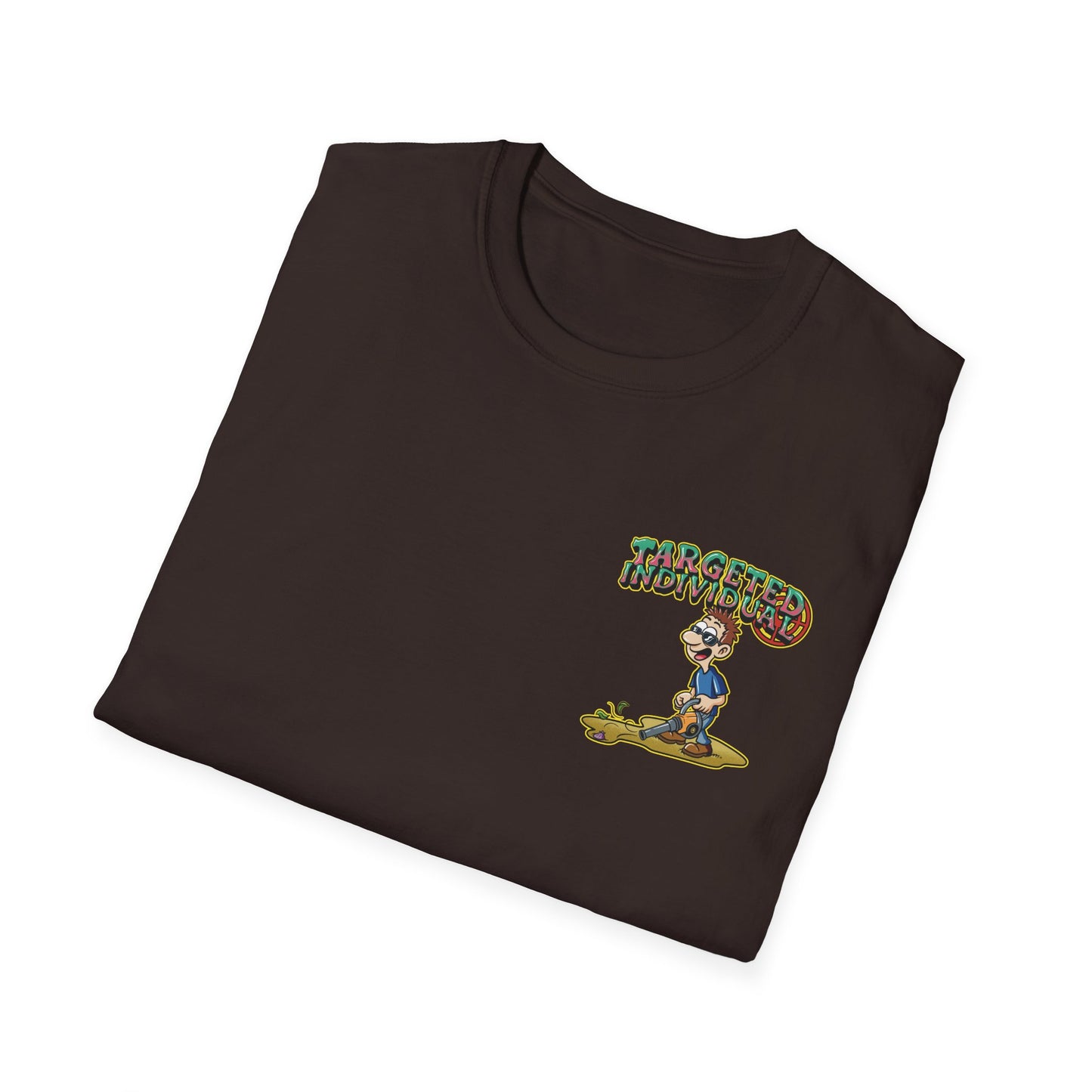 Targeted Individual Graphic T-Shirt — Retro Beach Protest Artwork
