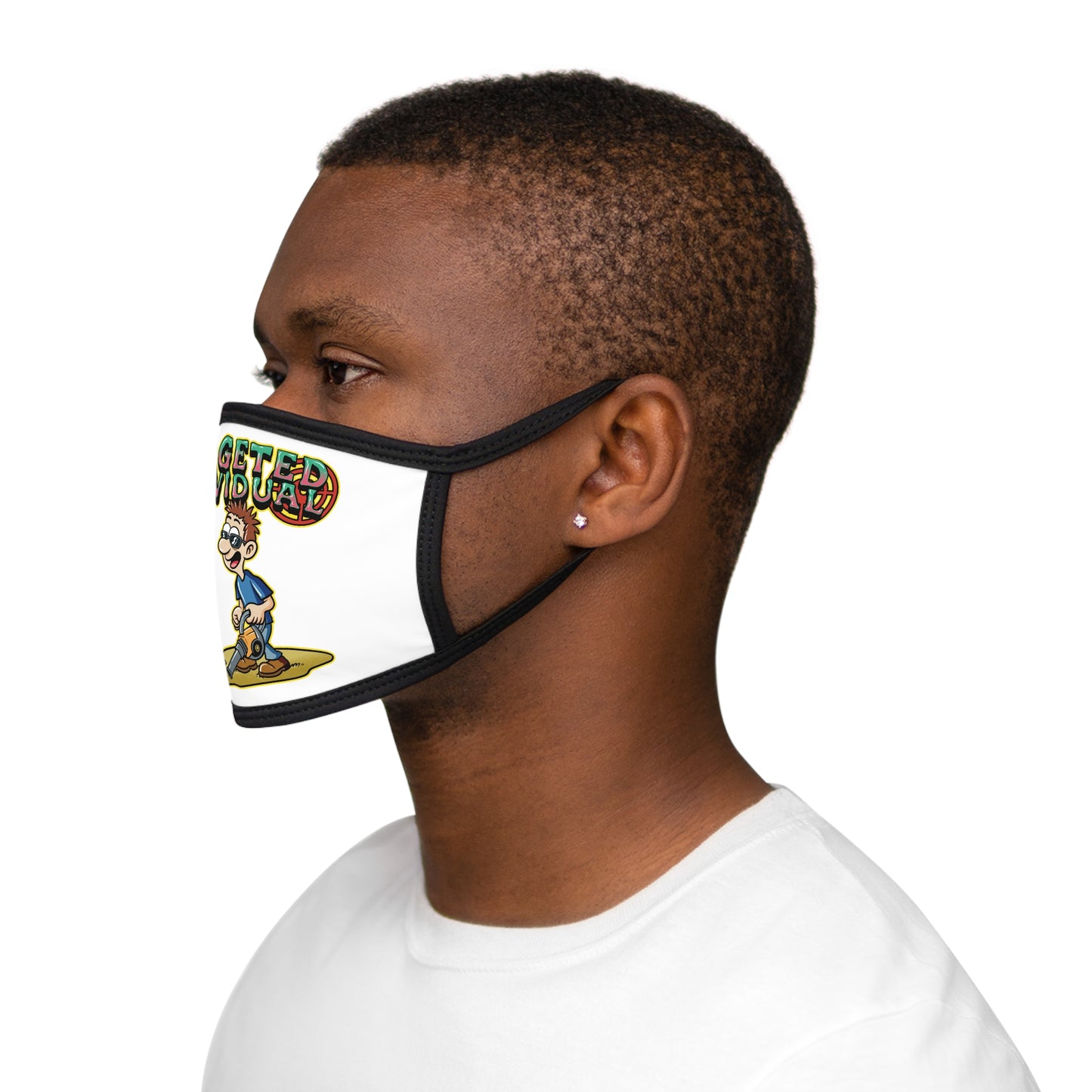Targeted Individual Face Mask — Funny Cartoon Graphic Mask