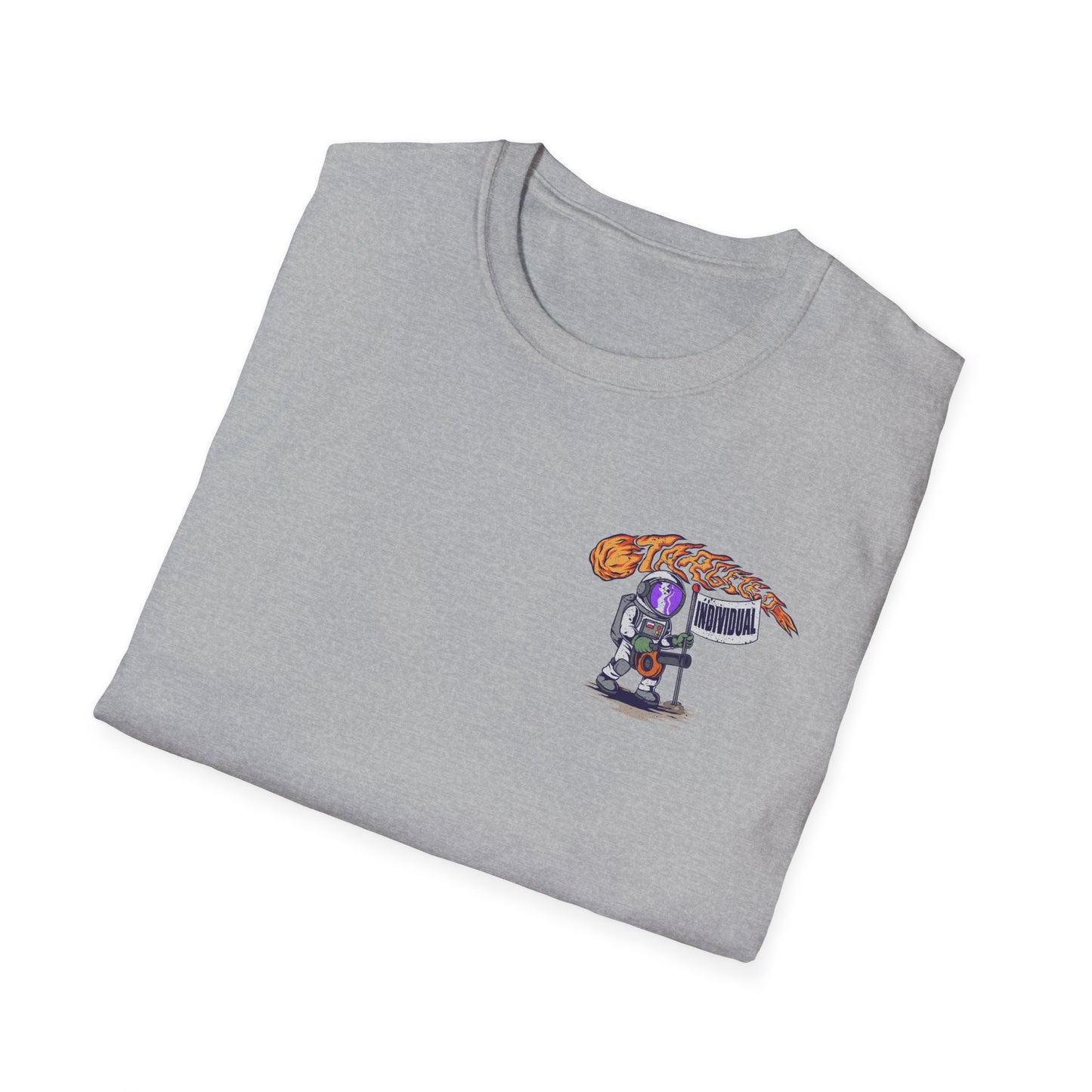 Space Protest T-Shirt — Cute Astronauts Holding Sign with Comet Graphic