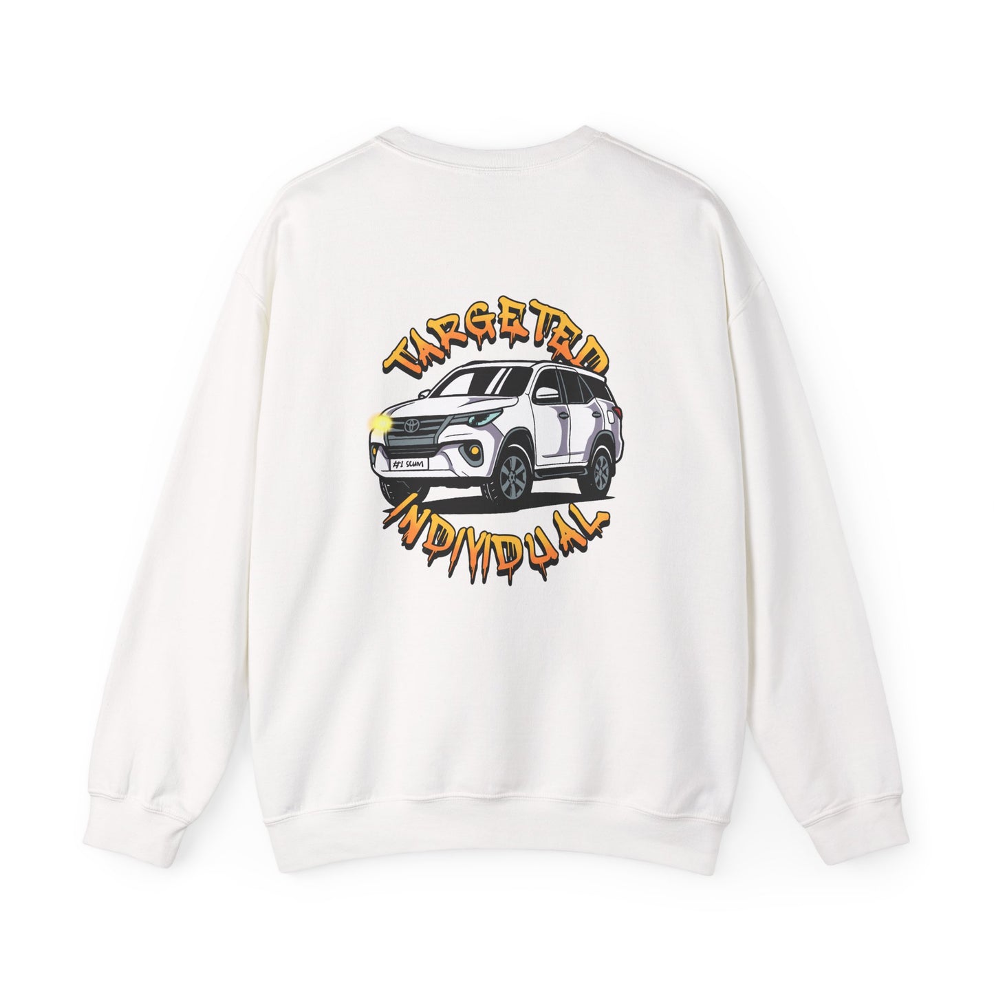 Targeted Individual Crewneck Sweatshirt – Graphic Police Car Design