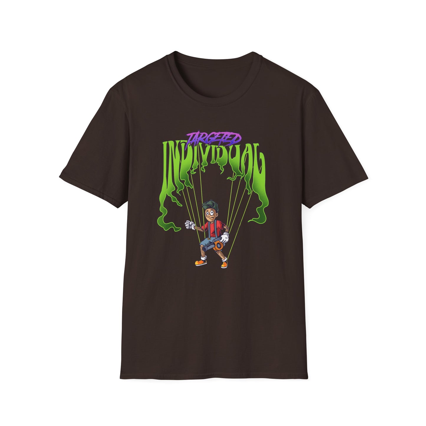 T-Shirt — Puppet Strings Graphic Tee (Young Gamer Puppet Design)