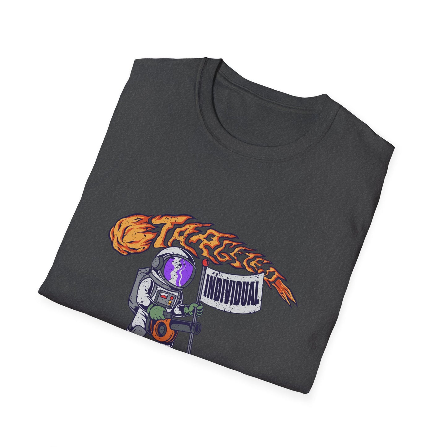Astronaut Guitar T-Shirt — Retro Space Rock Design ("Takeoff")