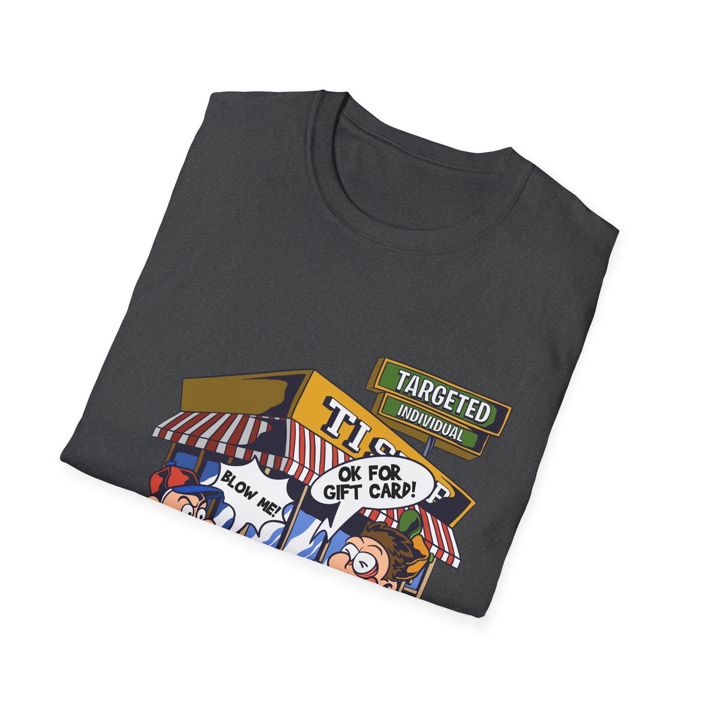 T-Shirt — Cartoon Target Practice Ice Cream Stand Design